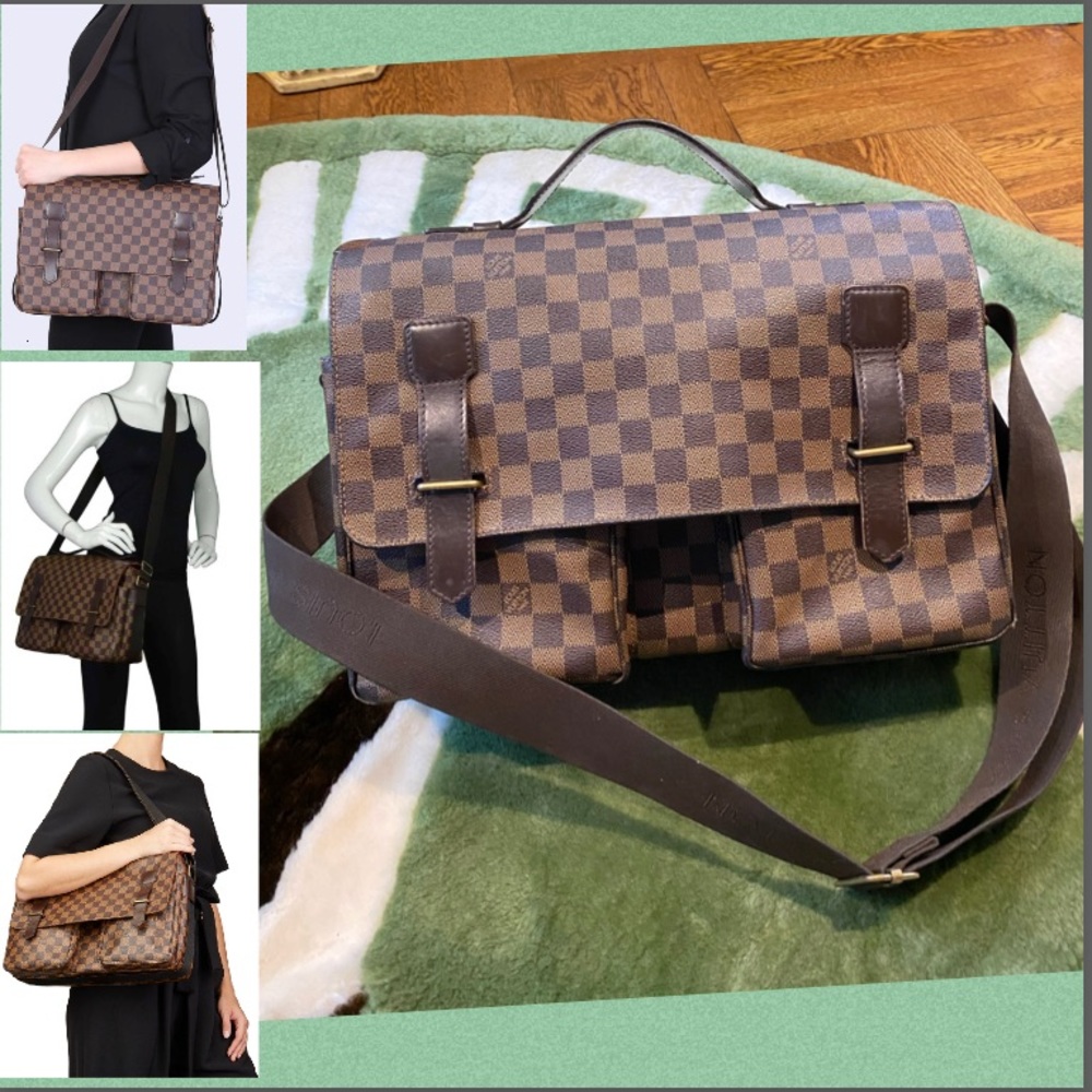 Louis Vuitton Damier Ebene Messenger Bag in Brown
